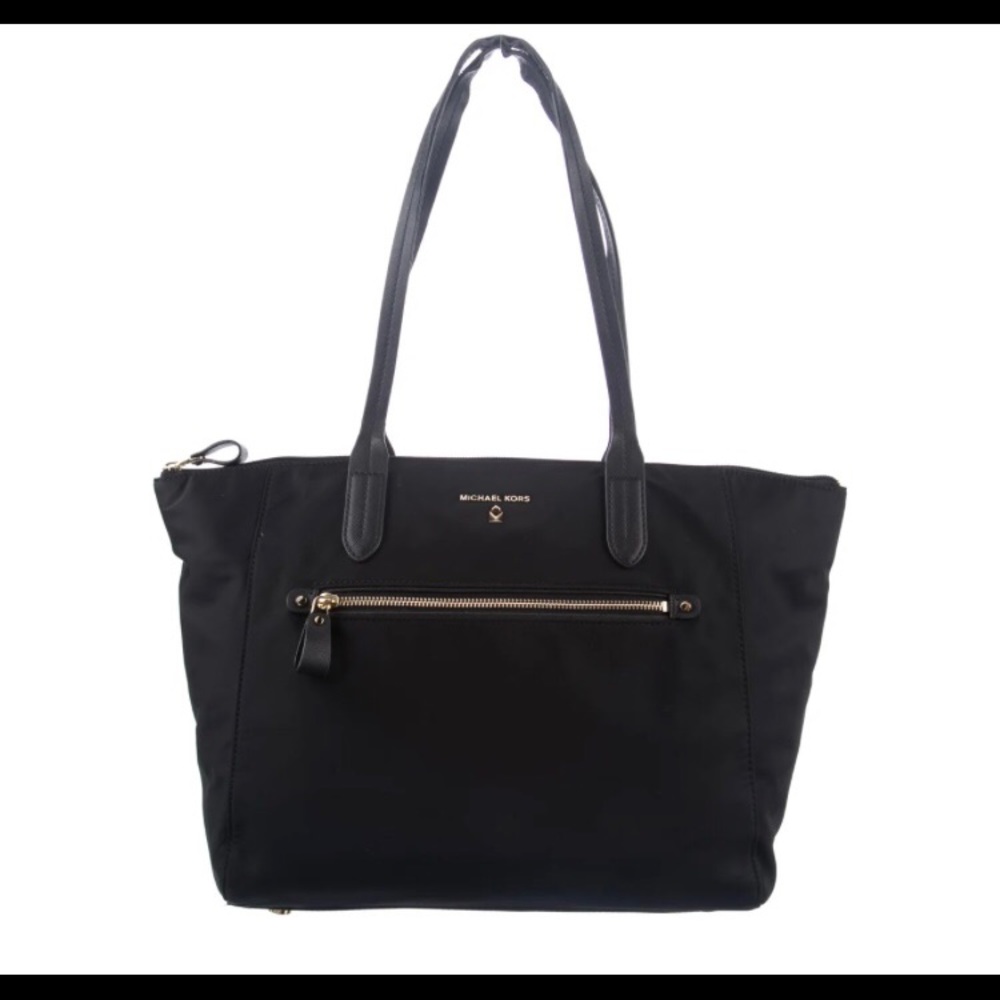 Michael Kors Admiral Nylon Kelsey Tote Purse Bag Black Brand New